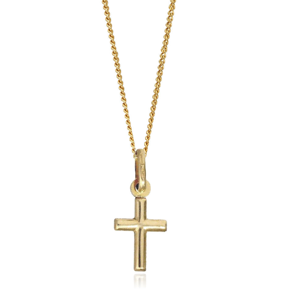 Children's 9ct Gold Small Cross Pendant