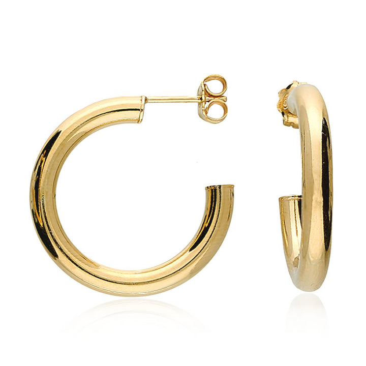 18ct Gold Plated 3/4 Hoop Earrings