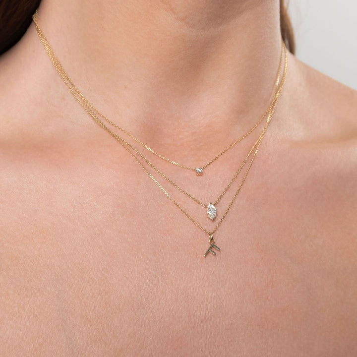 9ct Gold Initial F Pendant