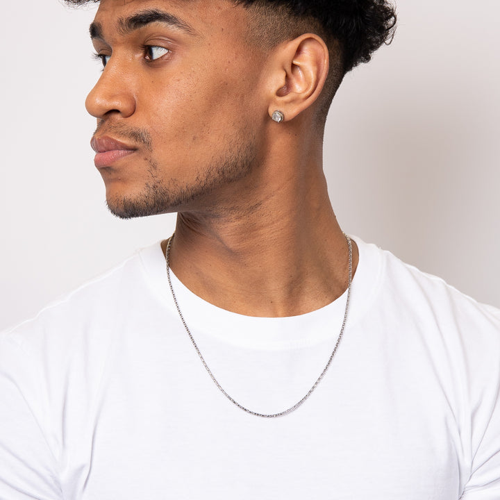 Men's Fine Silver Close Link Chain
