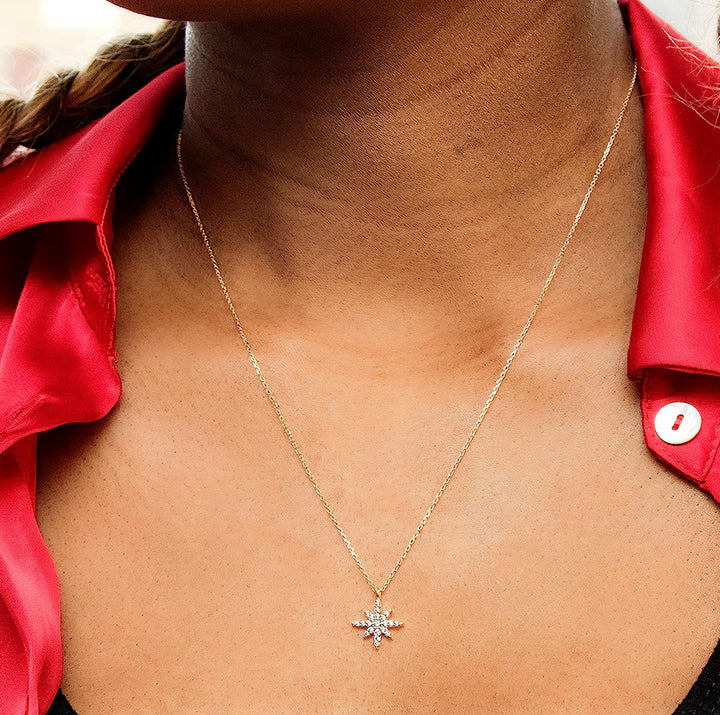 9ct Gold Celestial Star Necklace