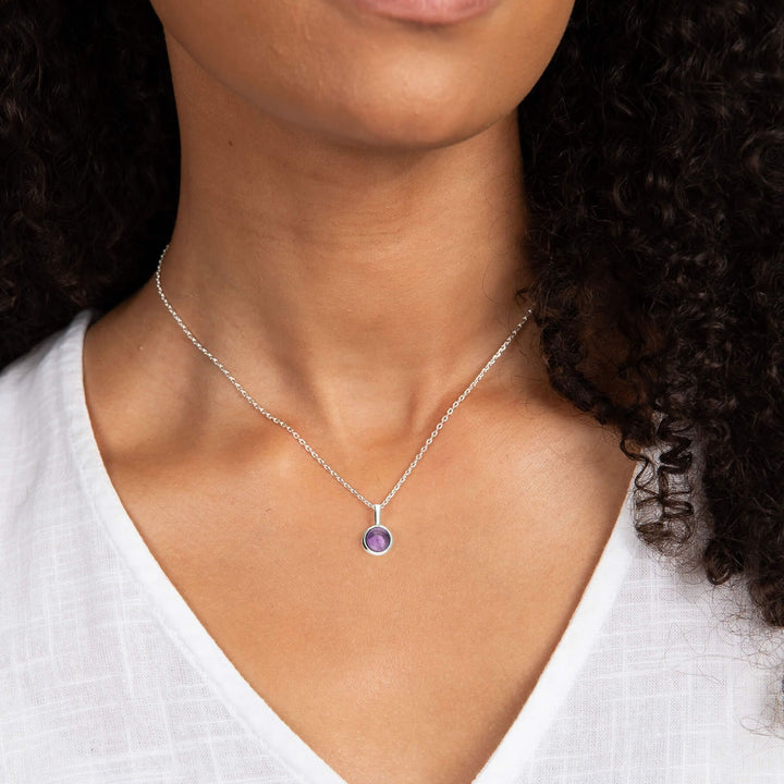Sterling Silver Amethyst Orb Pendant