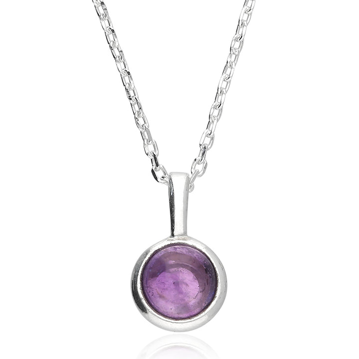 Sterling Silver Amethyst Orb Pendant