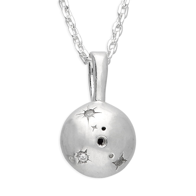 Sterling Silver Amethyst Orb Pendant