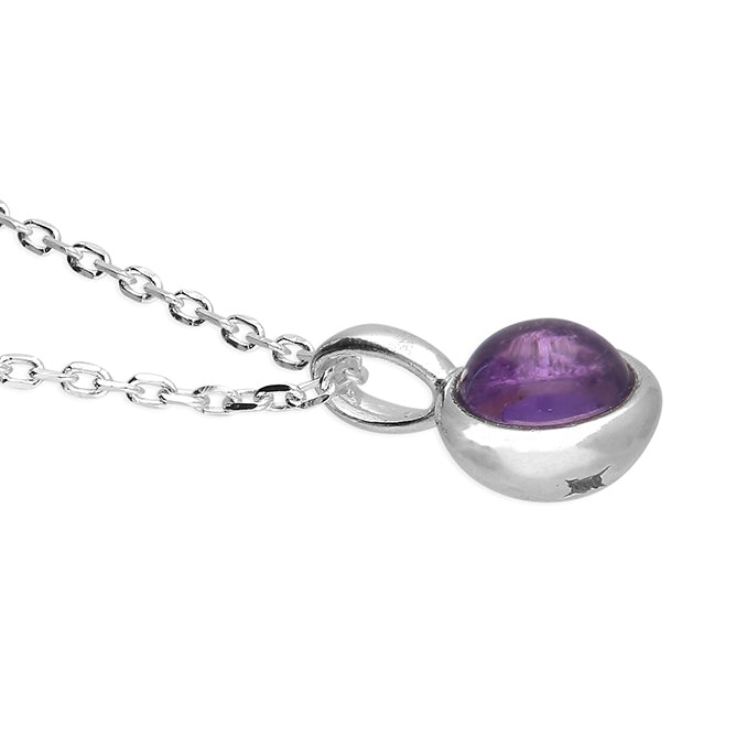 Sterling Silver Amethyst Orb Pendant
