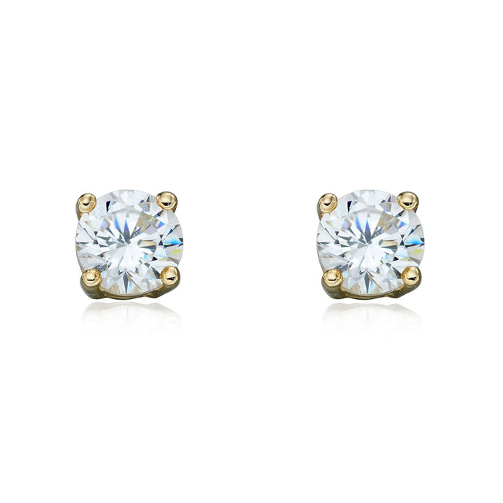 9ct Gold April Birthstone Stud Earrings