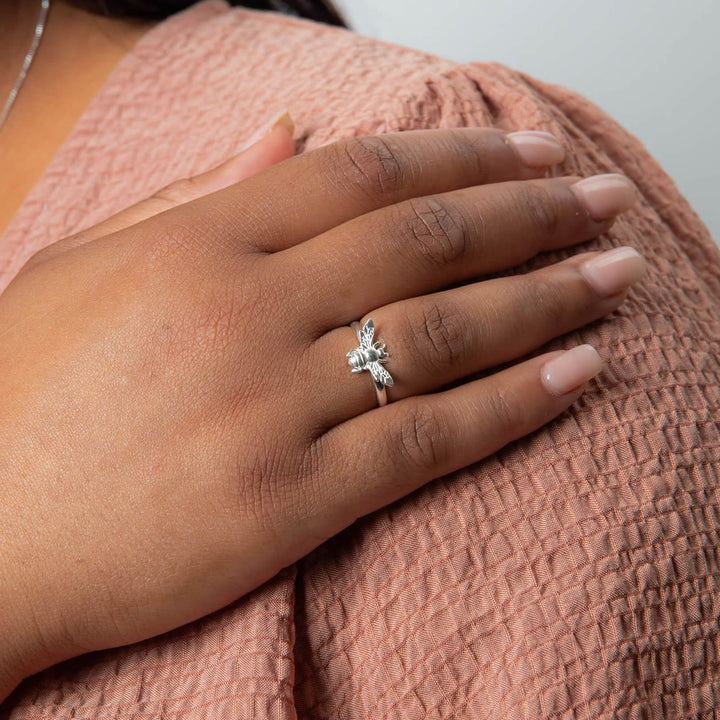 Sterling Silver Bee Ring