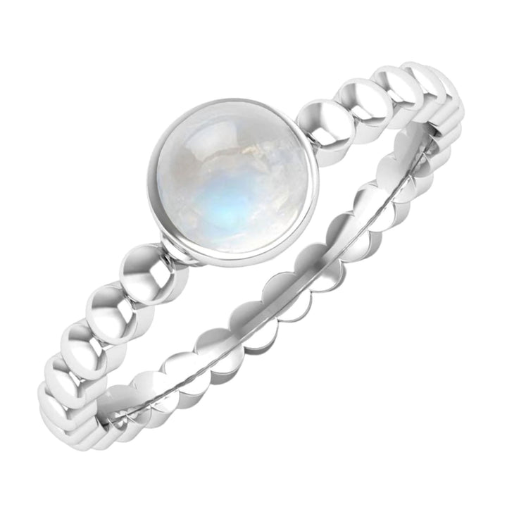 Sterling Silver Moonstone Bobble Ring