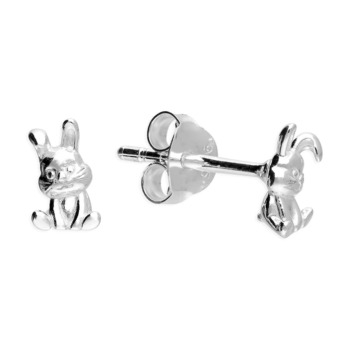 Children's Sterling Silver Bunny Earrings