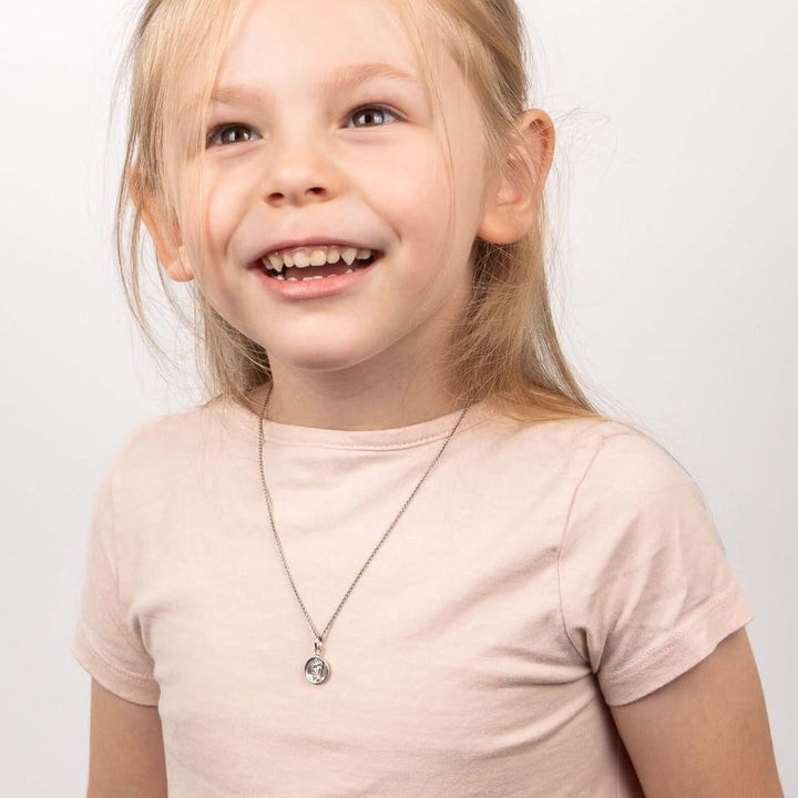 Children's Sterling Silver St Christopher Necklace