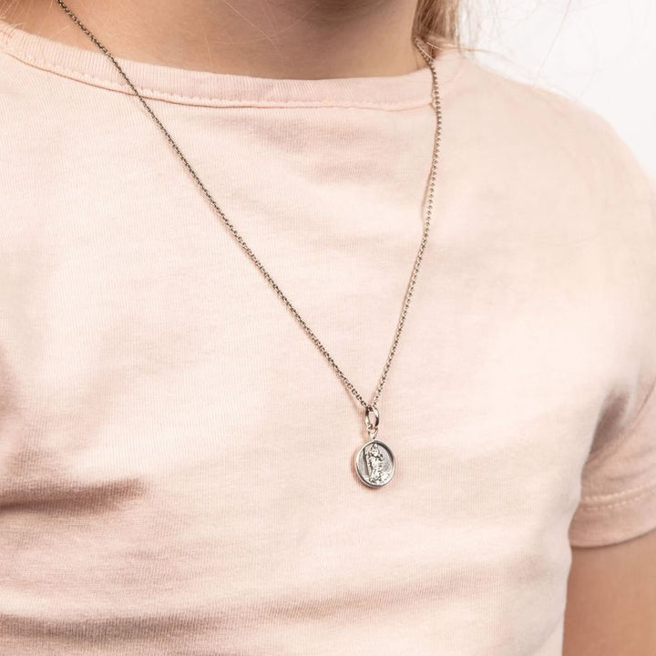 Children's Sterling Silver St Christopher Necklace