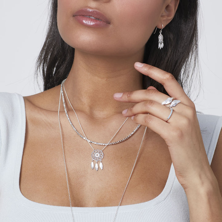 Sterling Silver Dream Catcher Earrings