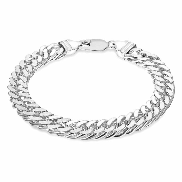 Men's Sterling Silver Double Curb Bracelet
