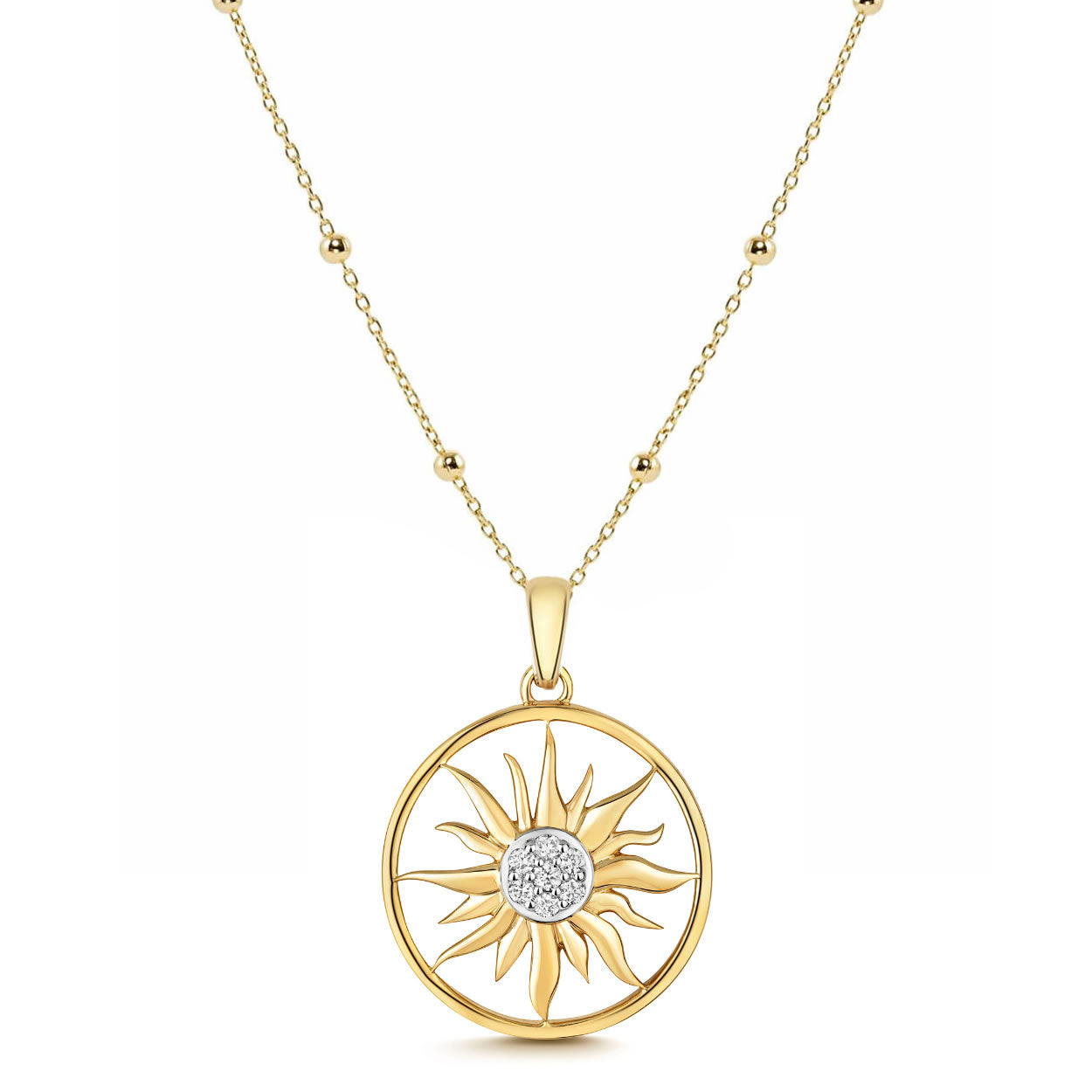 Diamond 2025 sun necklace