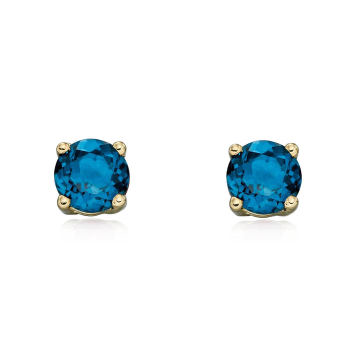 9ct Gold December Birthstone Stud Earrings