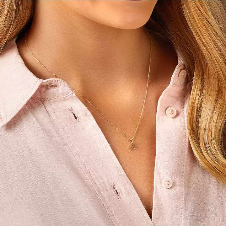 9ct Gold Initial F Pendant
