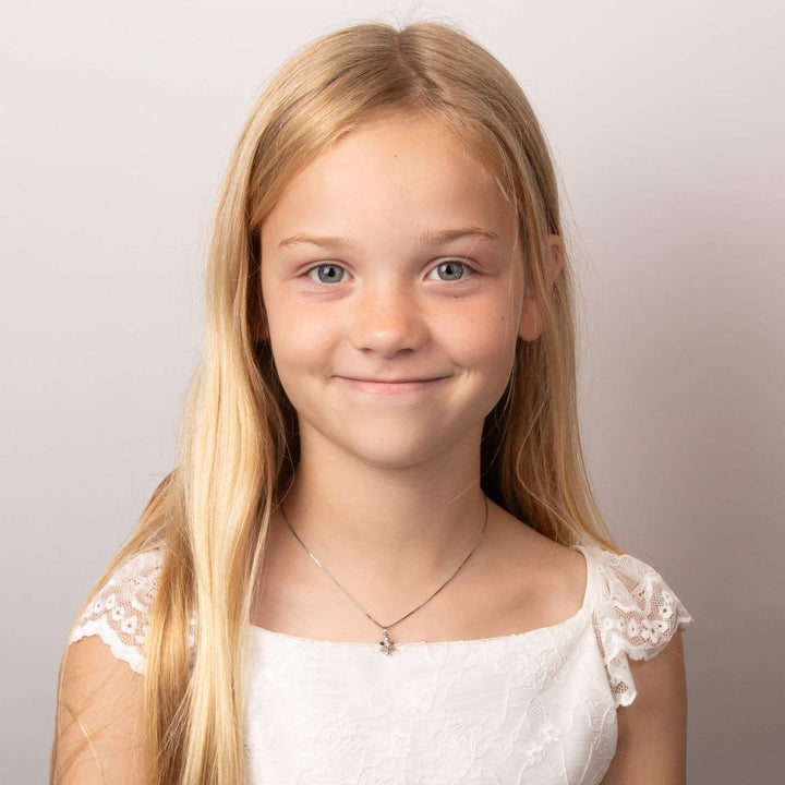 Children's Silver Diamond Fairy Pendant