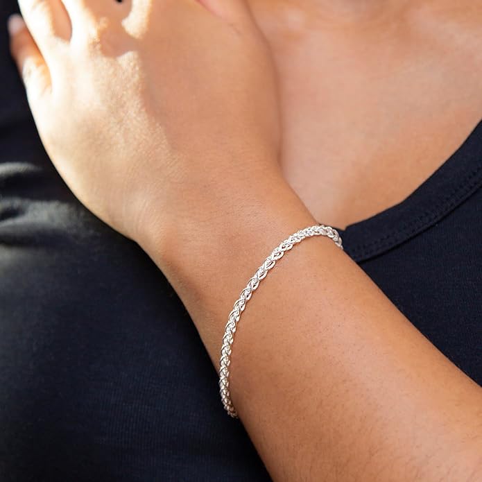 Sterling Silver Spiga Bracelet 7"