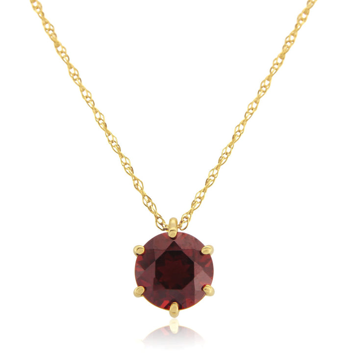 9ct Gold Garnet Pendant