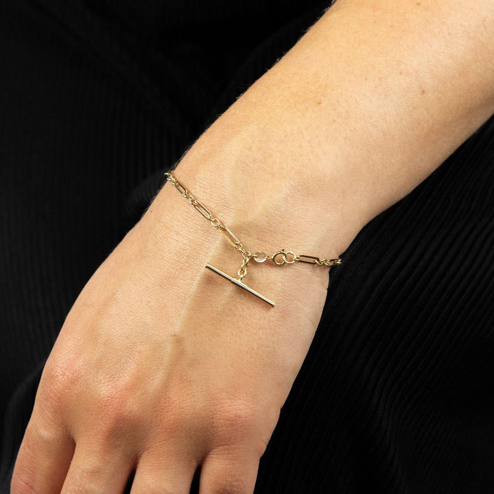 9ct Gold T-Bar Chain Bracelet