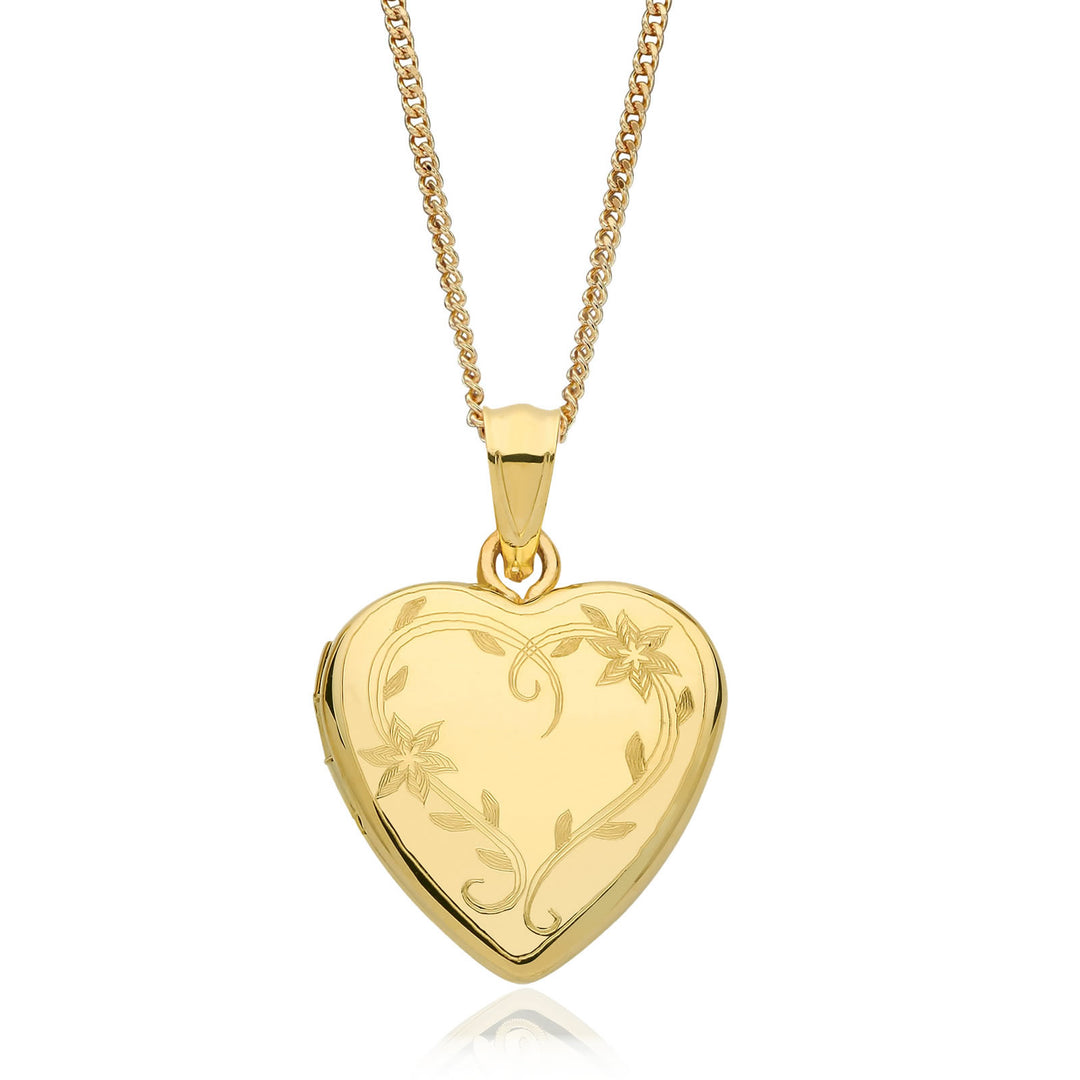 9ct Gold Heart Locket Necklace