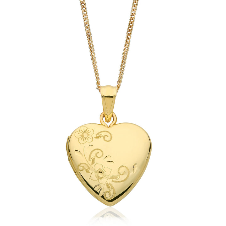 9ct Gold Heart Locket Necklace