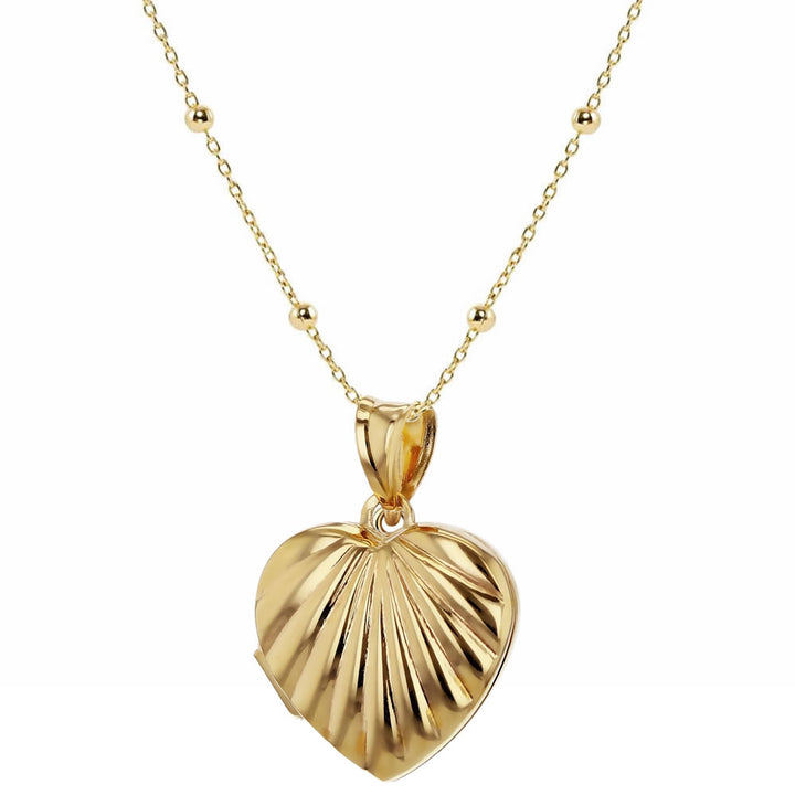 9ct Gold Heart Locket Pendant