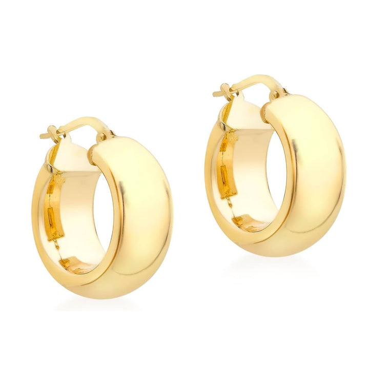 9ct Gold Chunky Creole Hoop Earrings
