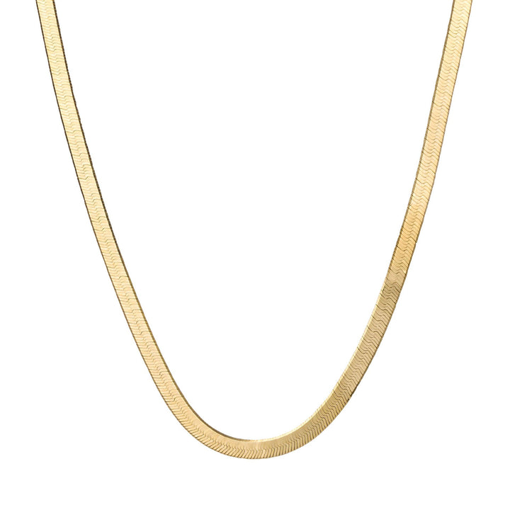 18ct Gold Plated Herringbone Chain Necklace