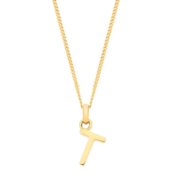 9ct Gold Initial T Pendant