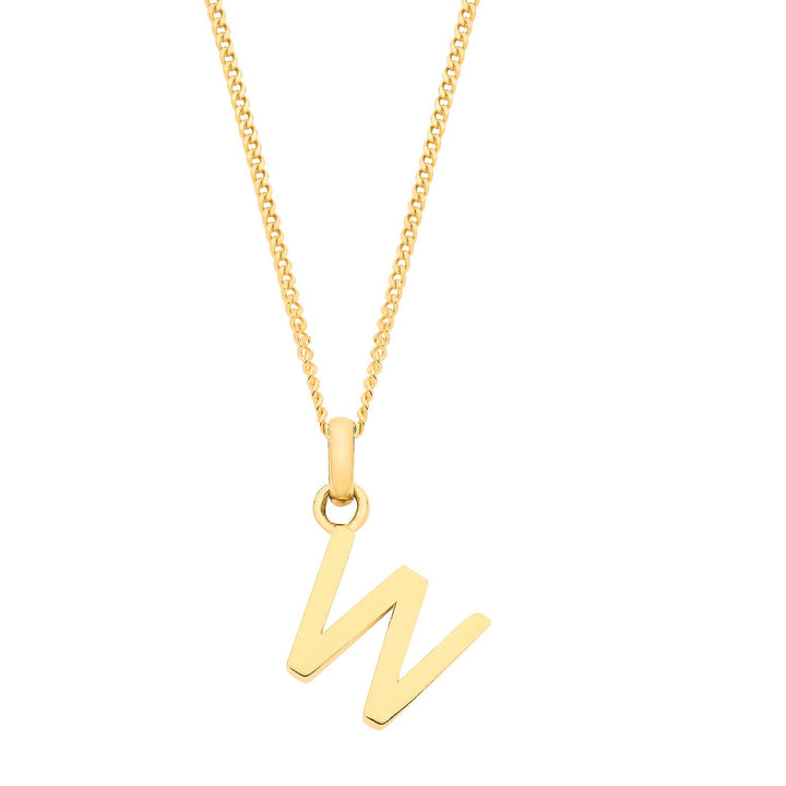 9ct Gold Initial W Pendant