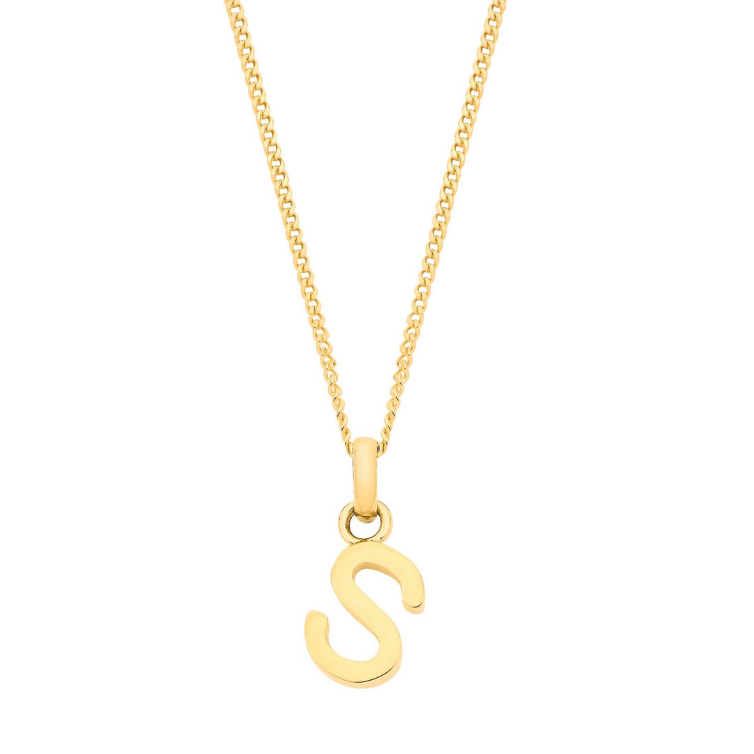 9ct Gold Initial S Pendant