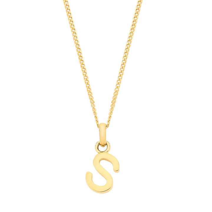 9ct Gold Initial S Pendant