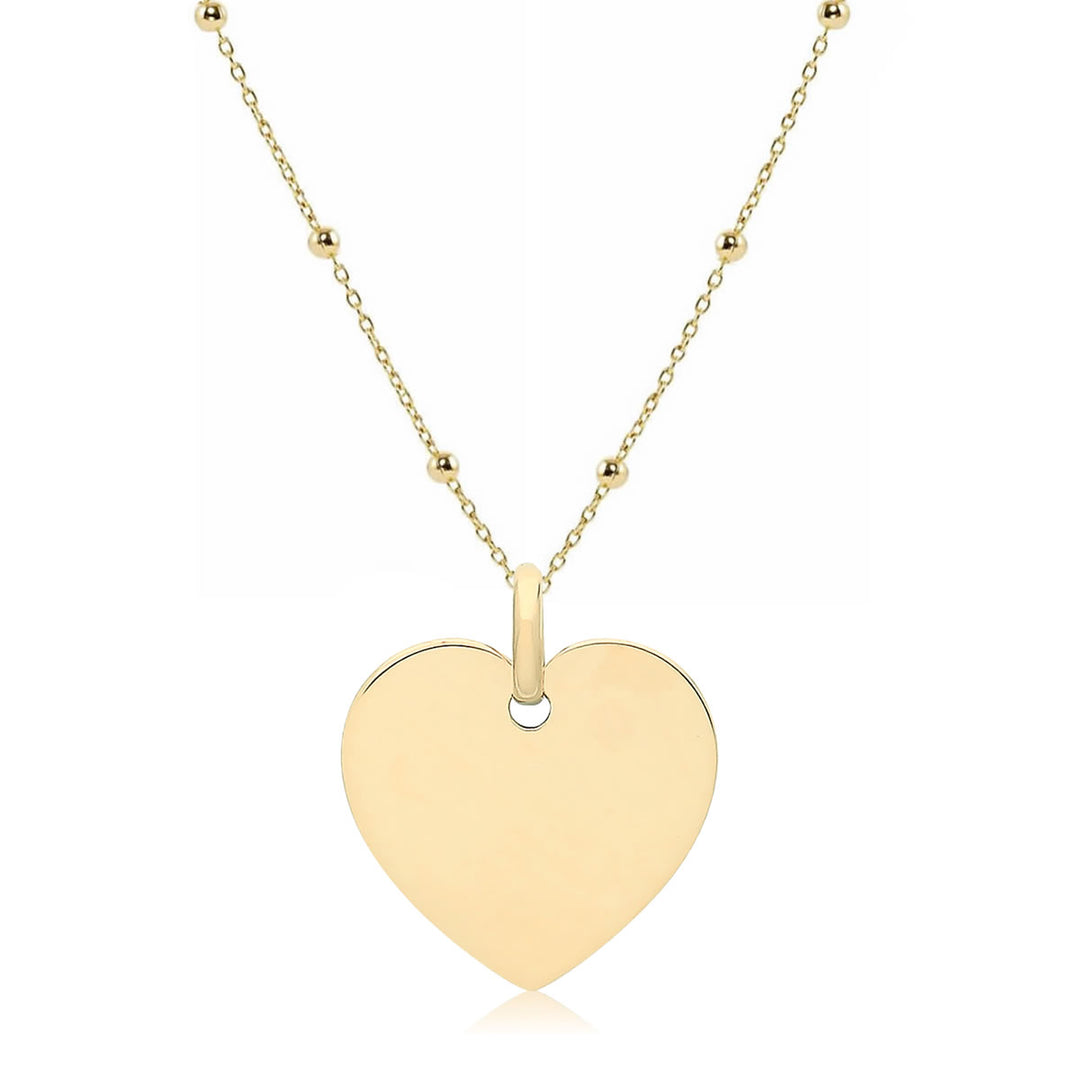 9ct Gold Heart Tag Pendant