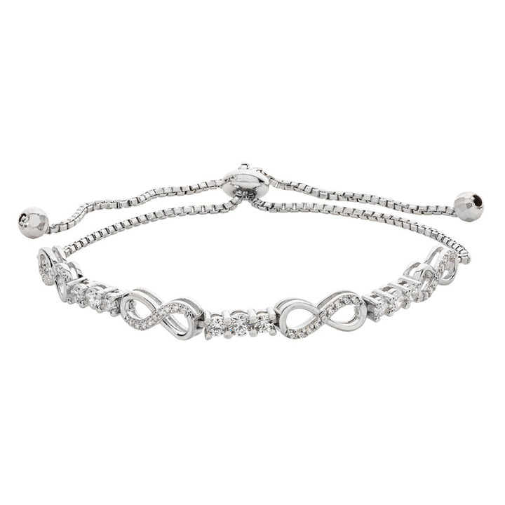 Silver Forever Infinity Adjustable Link Bracelet