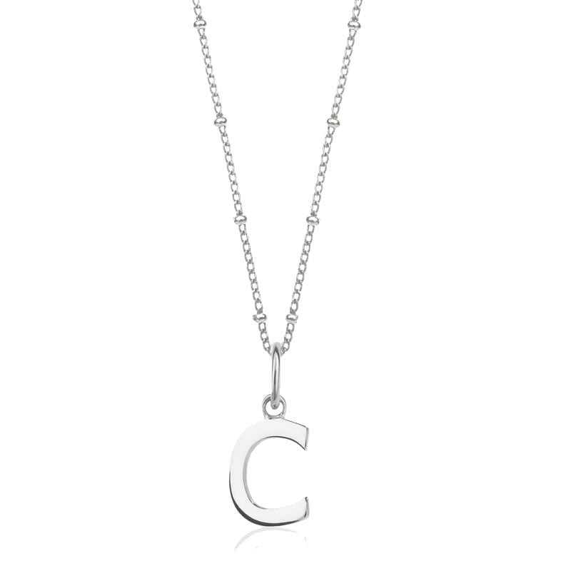 Letter c necklace silver sale