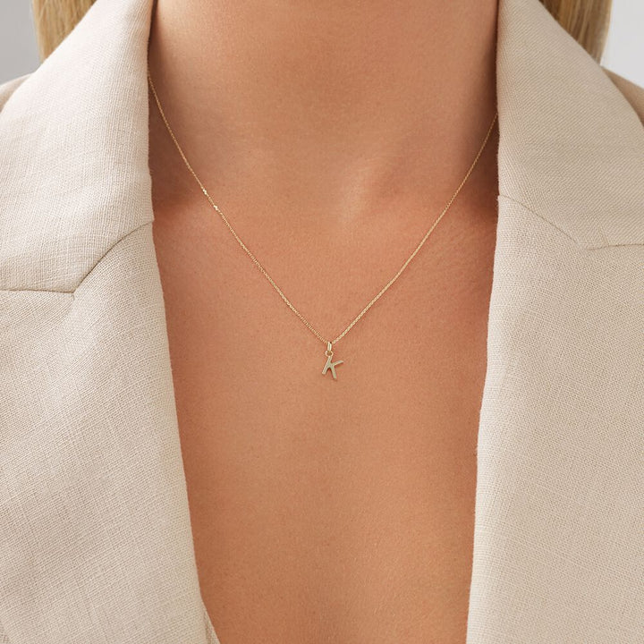 9ct Gold Initial K Pendant