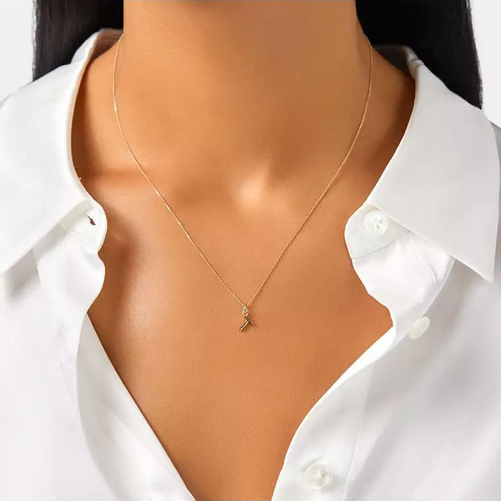 9ct Gold Initial T Pendant