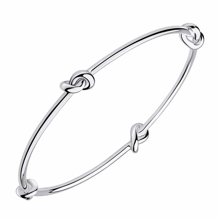 Sterling Silver Love Knot Bangle
