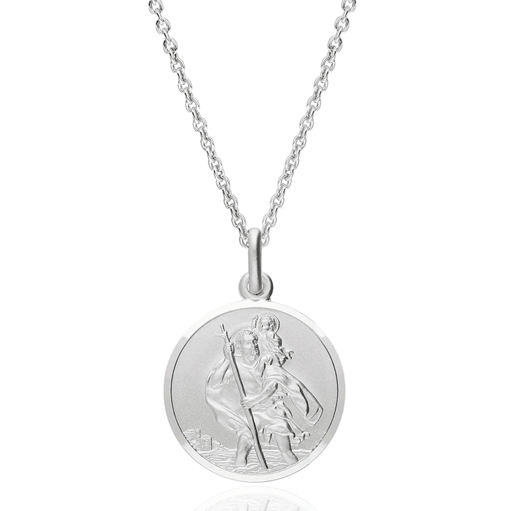 Men's Sterling Silver St Christopher Pendant