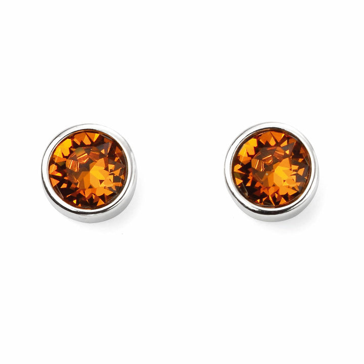 Copy of Silver Crystal Birthstone Stud Earrings (October)