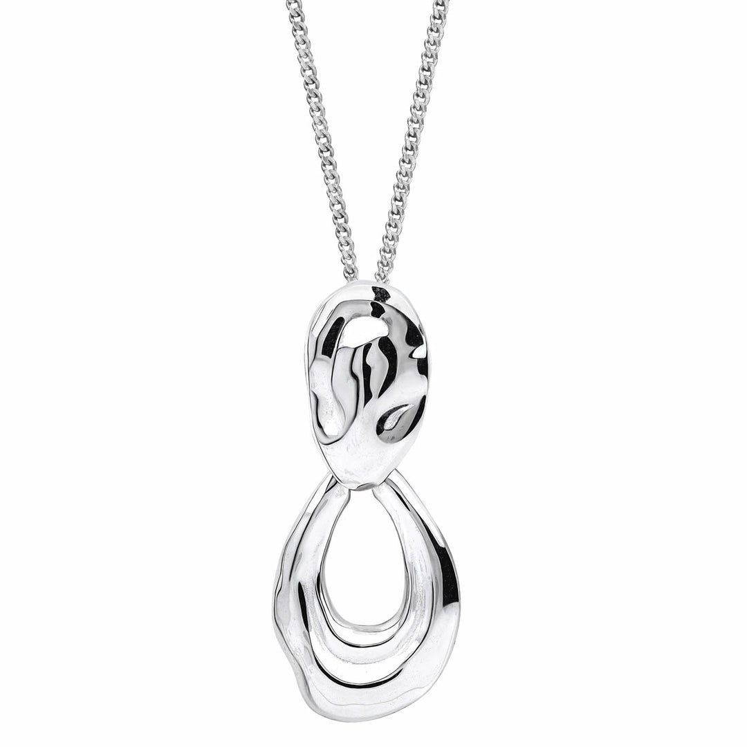 Sterling Silver Organic Loop Drop Necklace