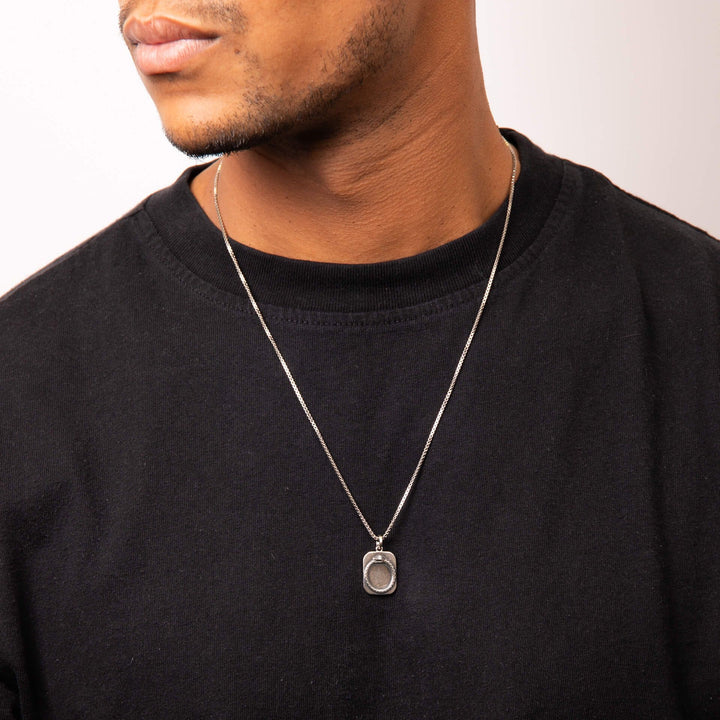 Men's Sterling Silver Ouroboros Snake Pendant