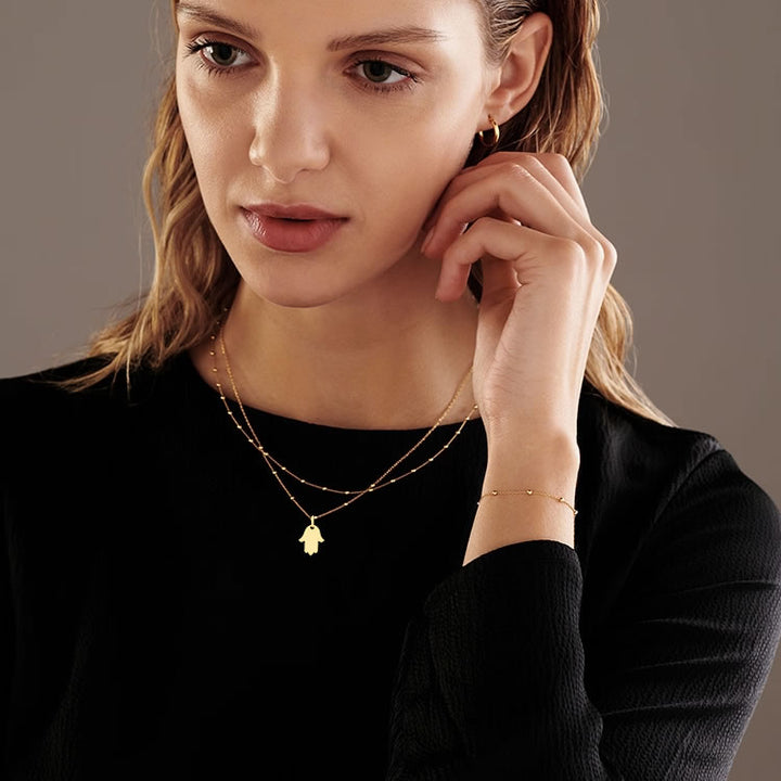 9ct Gold Hamsa Hand Pendant