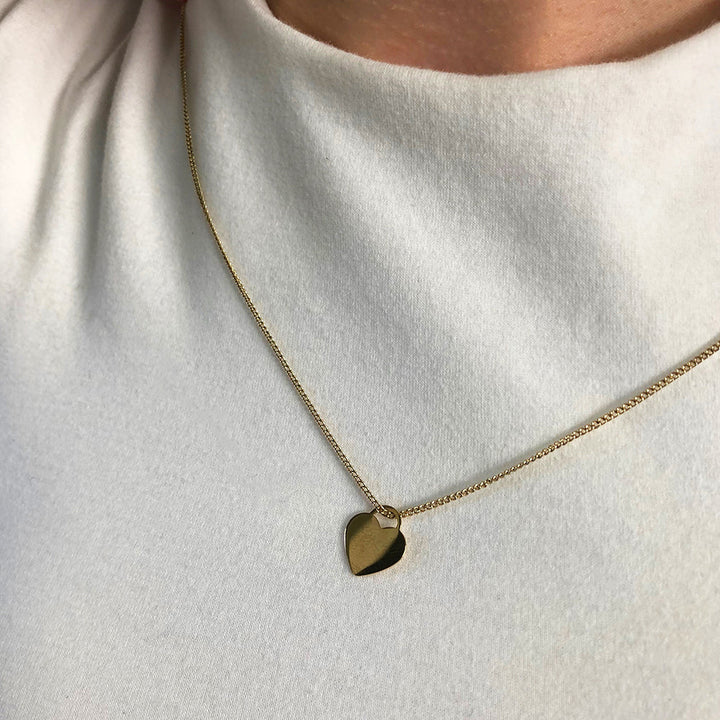 9ct Gold Heart Tag Pendant