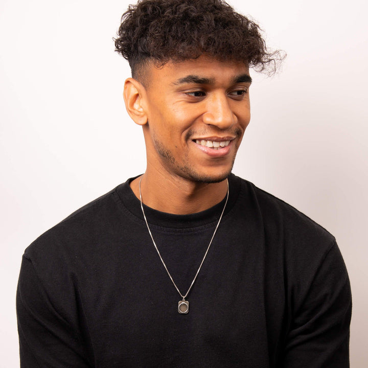 Men's Sterling Silver Ouroboros Snake Pendant