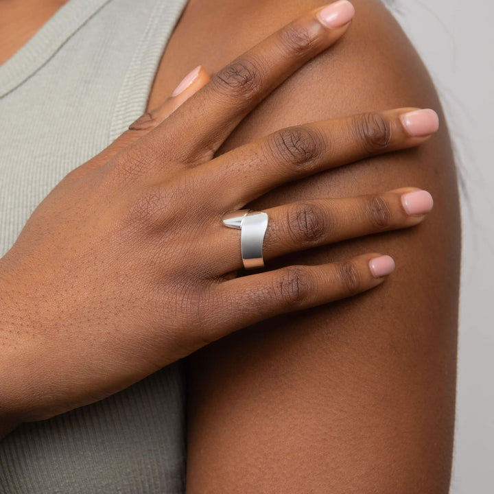 Sterling Silver Solid Wrap Around Ring