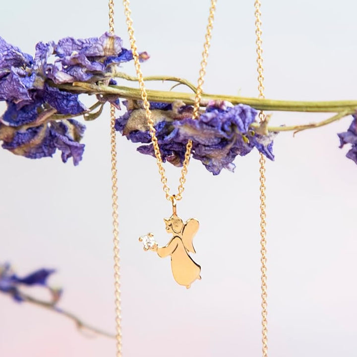 Children's 9ct Gold Guardian Angel Pendant