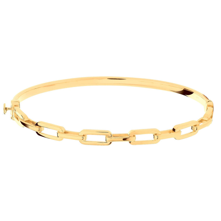 9ct Gold Oval Chain Link Bangle