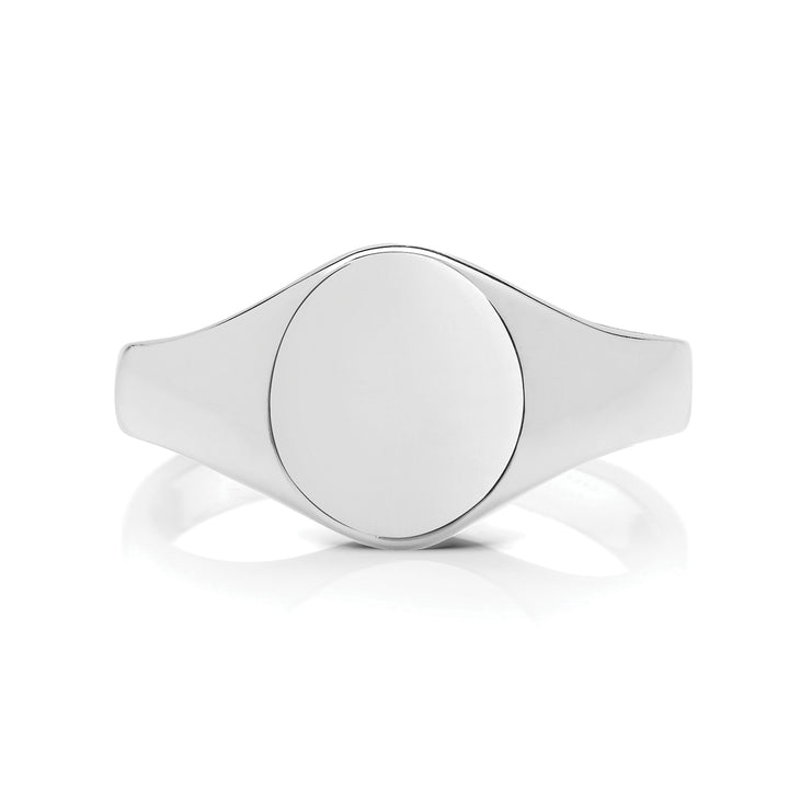 Men's Sterling Silver Oval Signet Ring